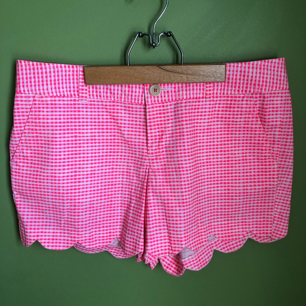 Lilly Pulitzer Pink Gingham Buttercup Shorts